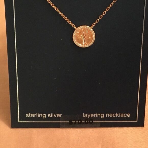 NWT. Rose Gold over Sterling Silver Necklace - Picture 2 of 6
